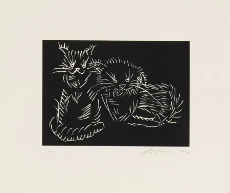 Siebdruck Ai - Cats - pink edition