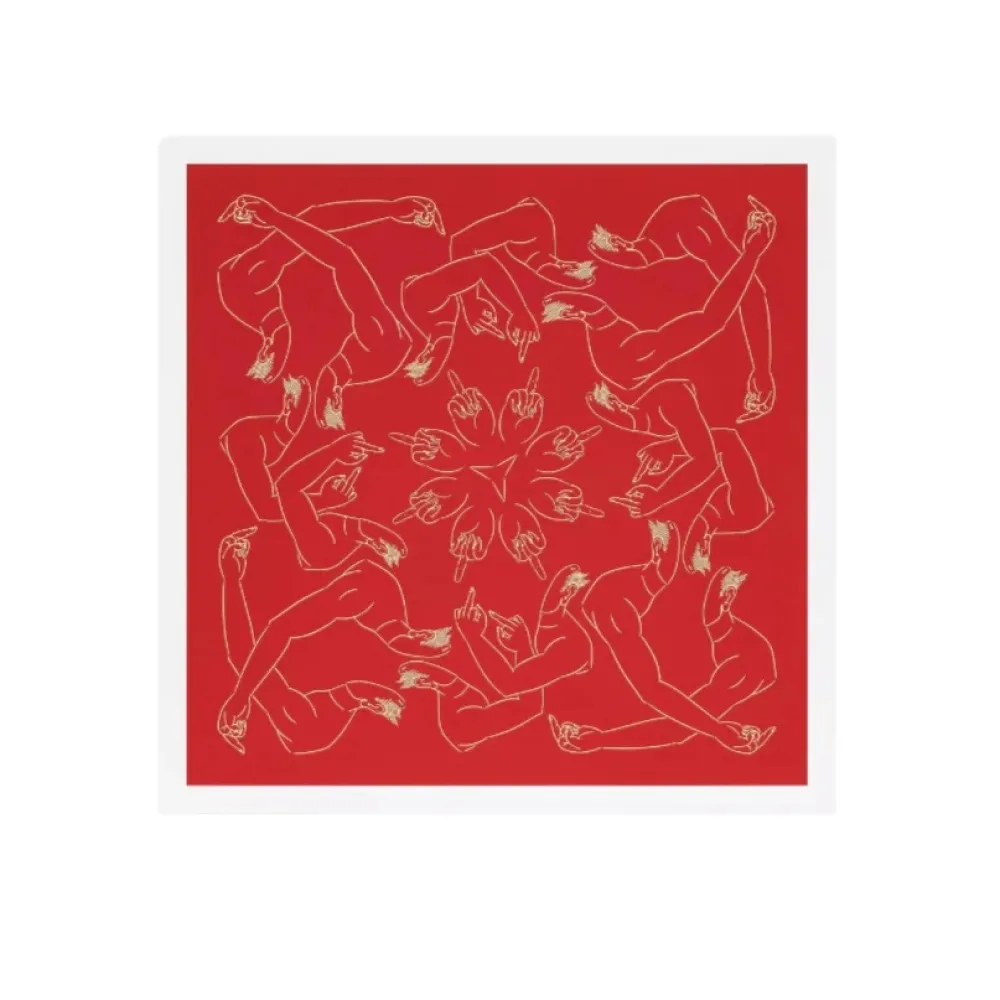 Lithographie Ai - Middle Finger in Red 