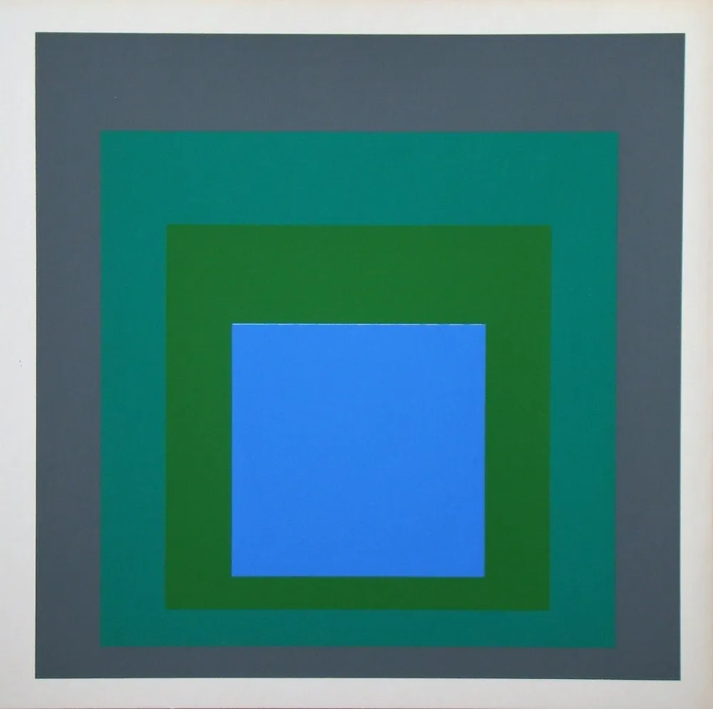 Siebdruck Albers - Blue Look, 1955