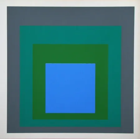 Siebdruck Albers - Blue Look, 1955