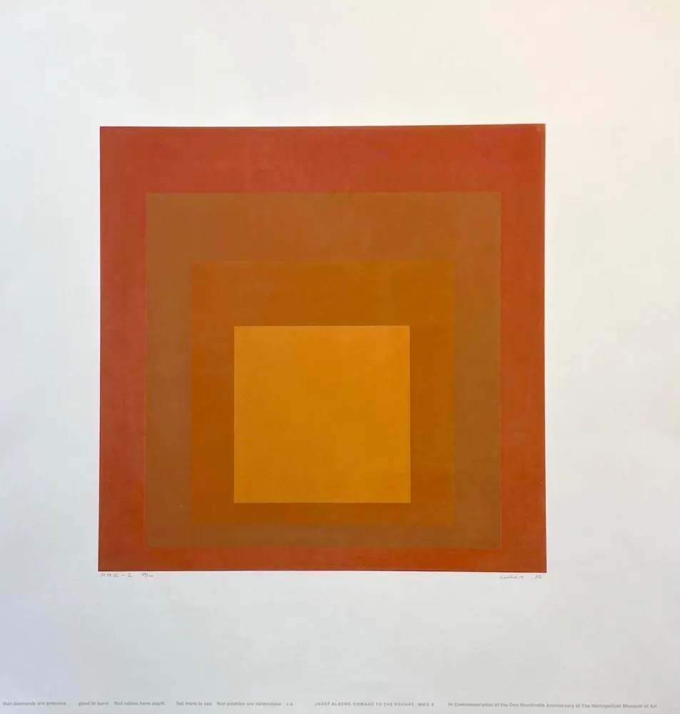 Siebdruck Albers - Homage to the Square : MMA-2 