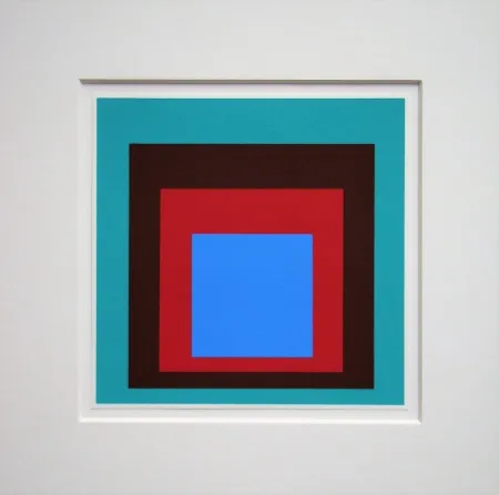 Siebdruck Albers - Homage to the Square - Protected Blue,1957
