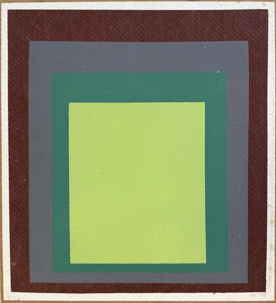Siebdruck Albers - I-S k, sérigraphie en couleurs sur Masonite, 1969