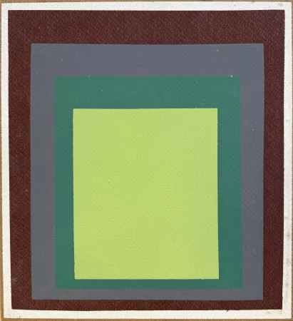 Siebdruck Albers - I-S k, sérigraphie en couleurs sur Masonite, 1969