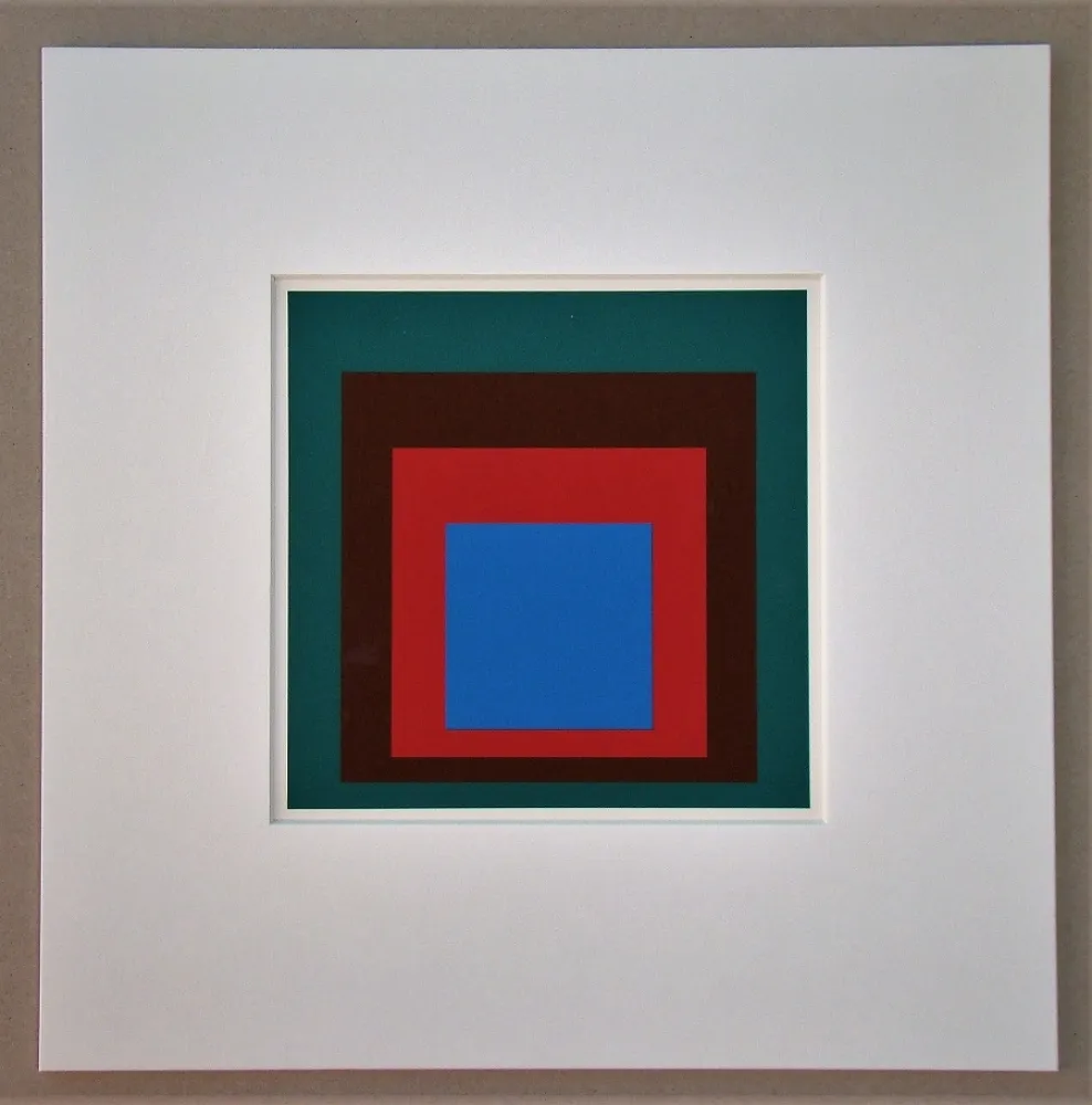 Siebdruck Albers - Protected Blue