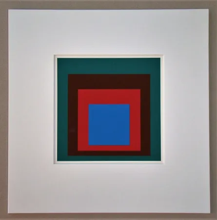 Siebdruck Albers - Protected Blue