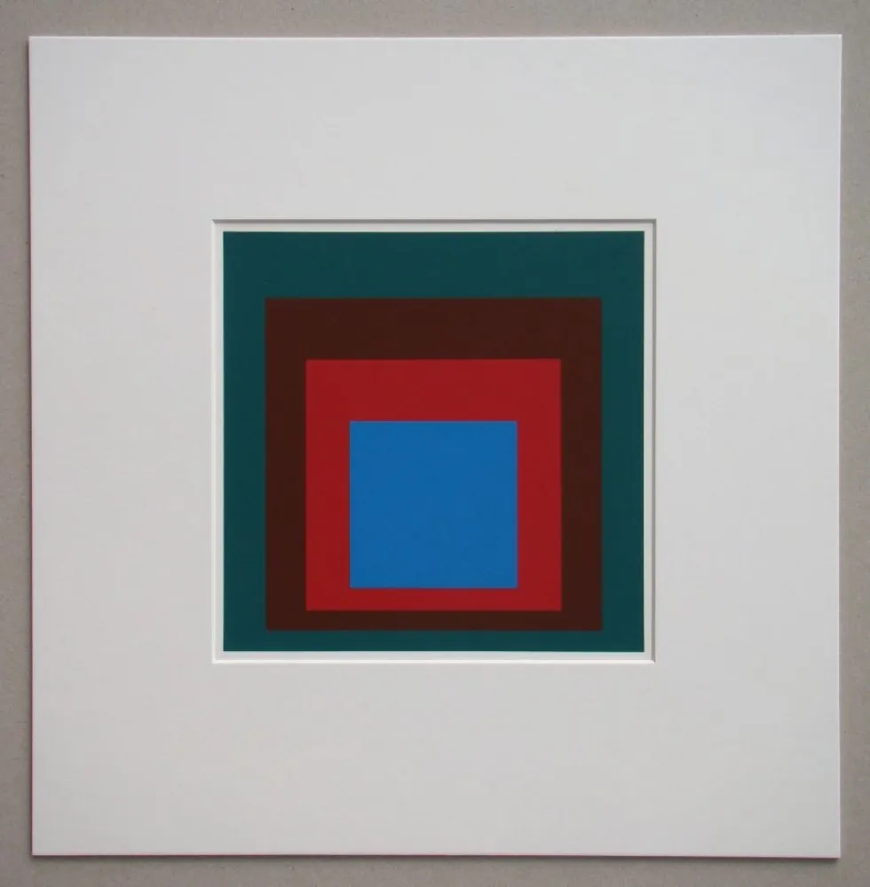 Siebdruck Albers - Protected Blue