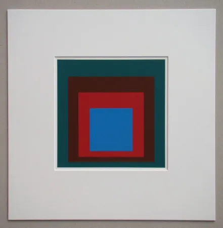 Siebdruck Albers - Protected Blue
