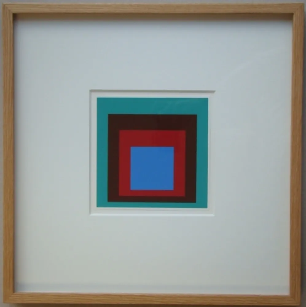 Siebdruck Albers - Protected Blue, 1957
