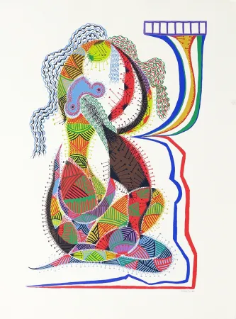 Siebdruck Alberti - Amor de día, Amor de noche, una flor no siempre da flores II