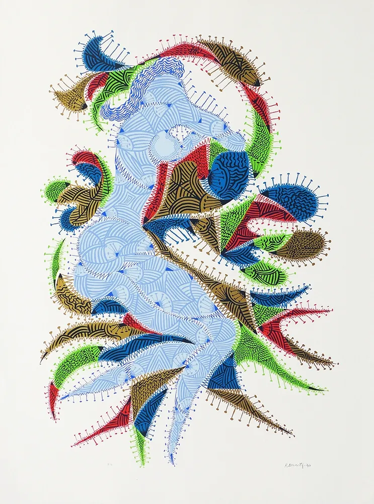 Siebdruck Alberti - Amor de día, Amor de noche, una flor no siempre da flores V