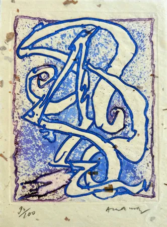 Radierung Alechinsky - À la ligne