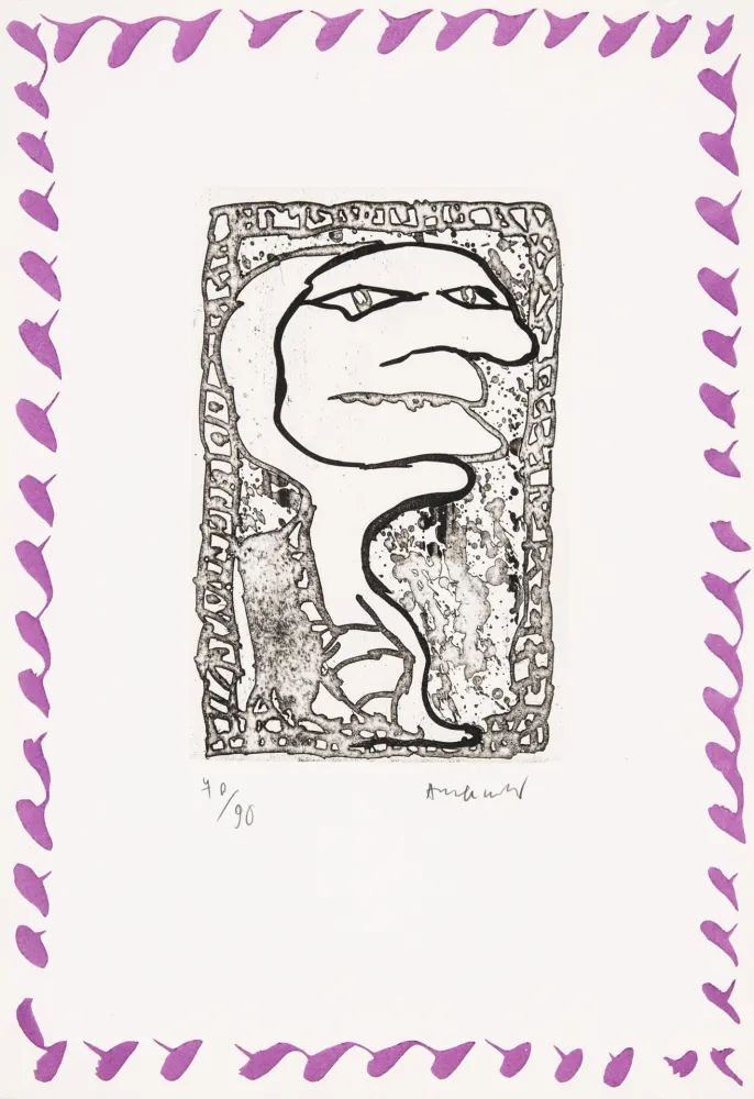 Radierung Alechinsky - Abécédaire 'Monument tobacco' 02