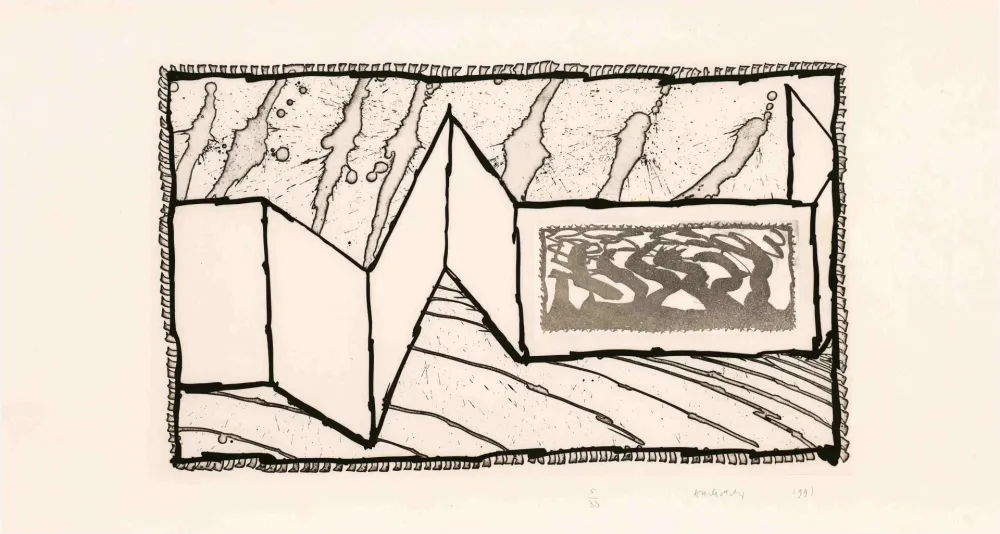 Radierung Alechinsky - Allusion aux excitants III 