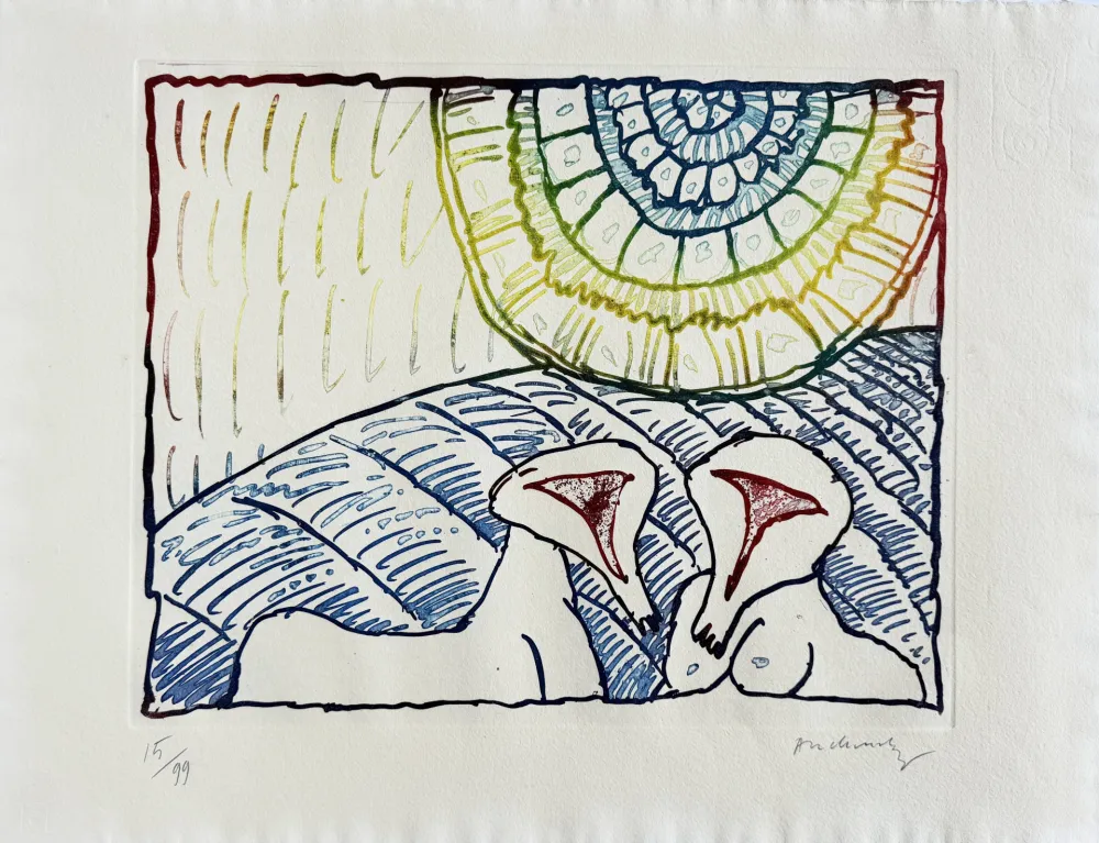 Radierung Alechinsky - Astres et désastres