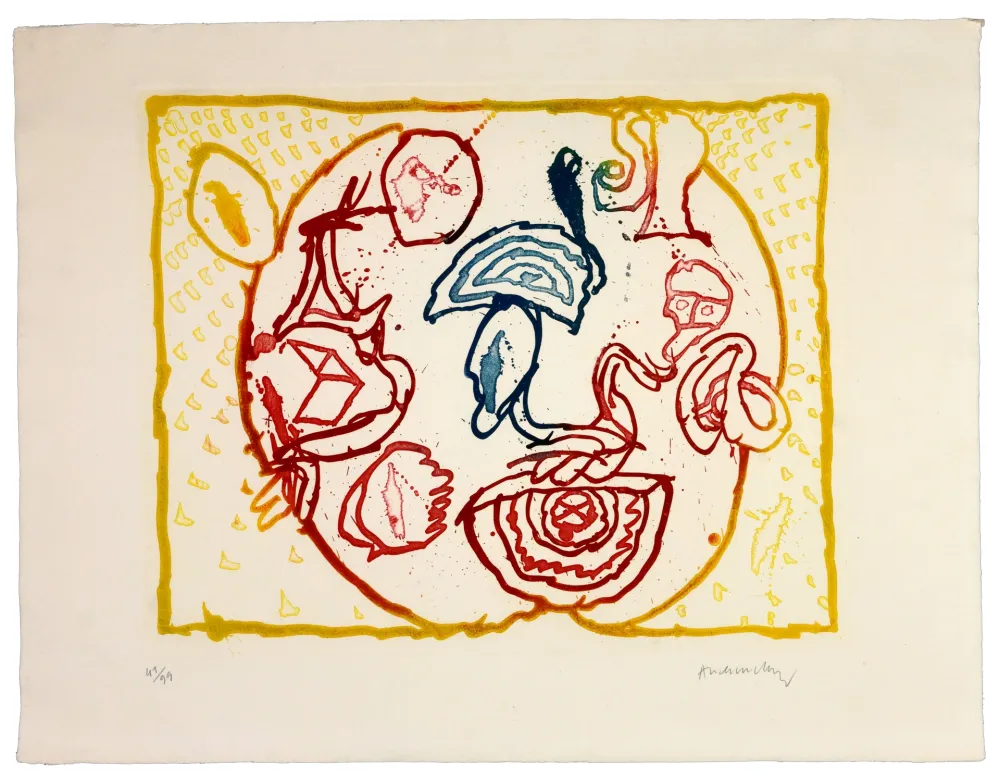 Radierung Alechinsky - Astres et désastres VII