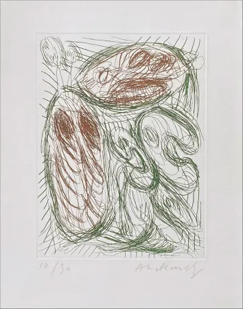 Radierung Alechinsky - Attrapes-le