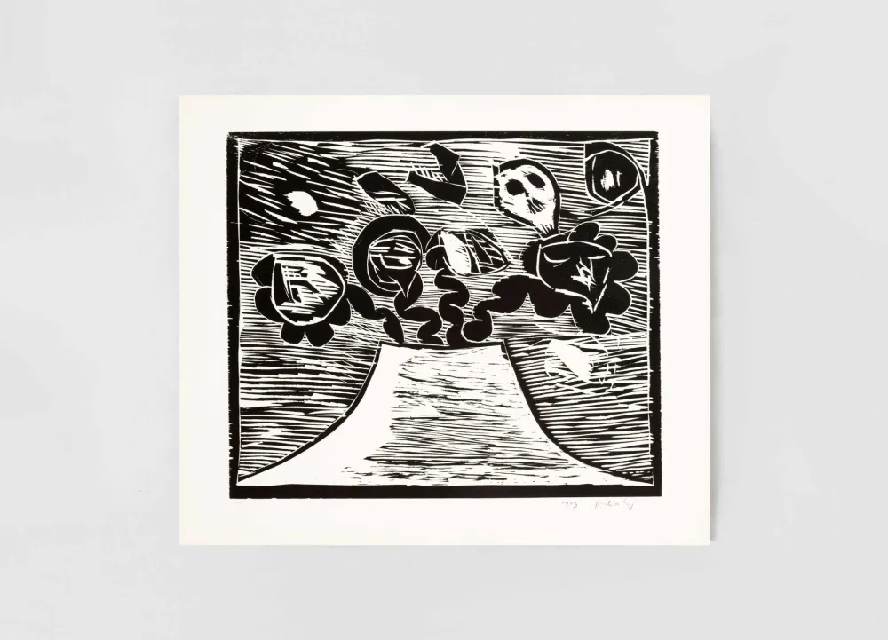 Holzschnitt Alechinsky - Au fil du bois III