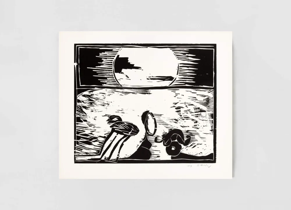 Holzschnitt Alechinsky - Au fil du bois VI