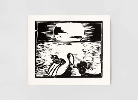 Holzschnitt Alechinsky - Au fil du bois VI