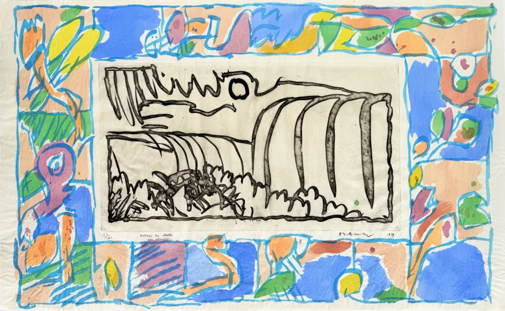 Radierung Und Aquatinta Alechinsky - Autour de chute