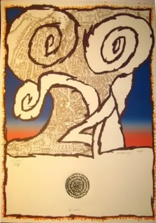 Radierung Alechinsky - Avignon