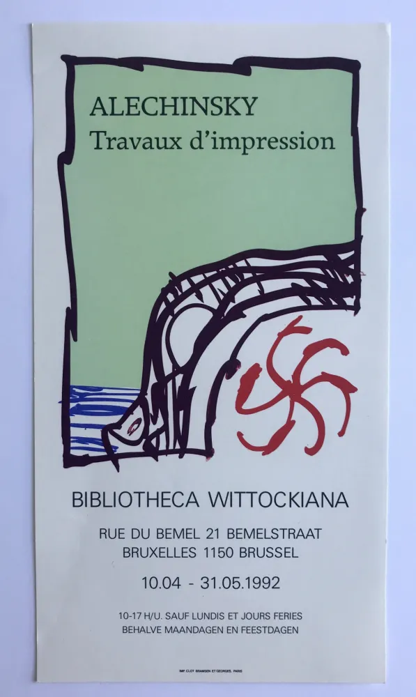 Plakat Alechinsky - Bibliothèque Wittockiana / Bruxelles