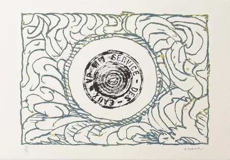 Lithographie Alechinsky - Bouche d'eau