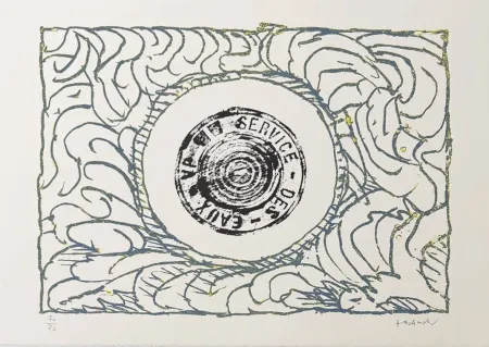 Lithographie Alechinsky - Bouche d'eau