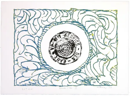 Lithographie Alechinsky - Bouche d'eau III