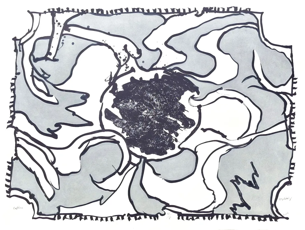 Lithographie Alechinsky - Caféine