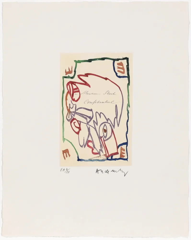 Radierung Alechinsky - Carta Canta 04