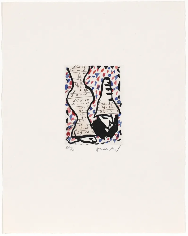 Radierung Alechinsky - Carta Canta 07