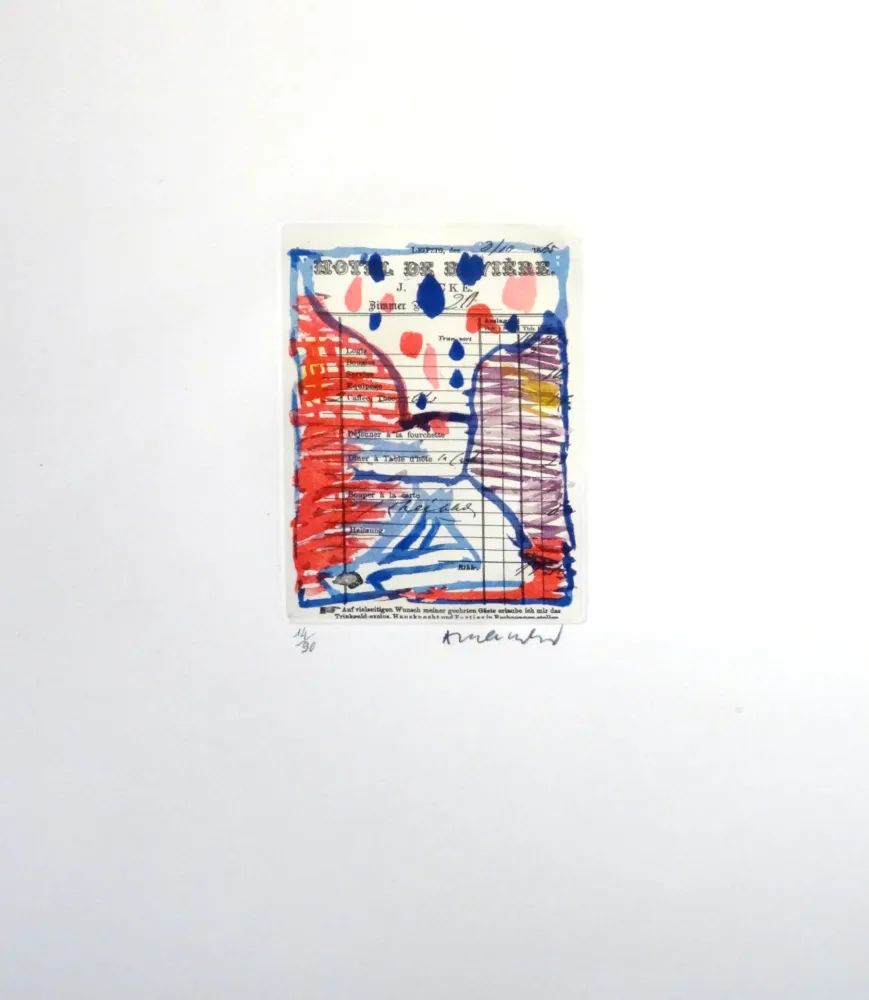 Radierung Alechinsky - Carta Carta (Planche II)