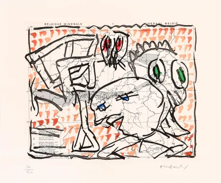 Radierung Alechinsky - Cartes muettes 01