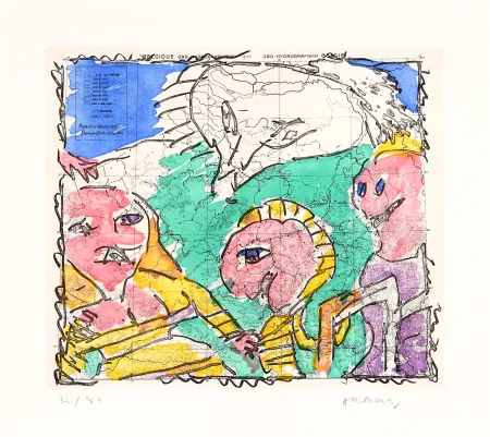 Radierung Alechinsky - Cartes muettes 02