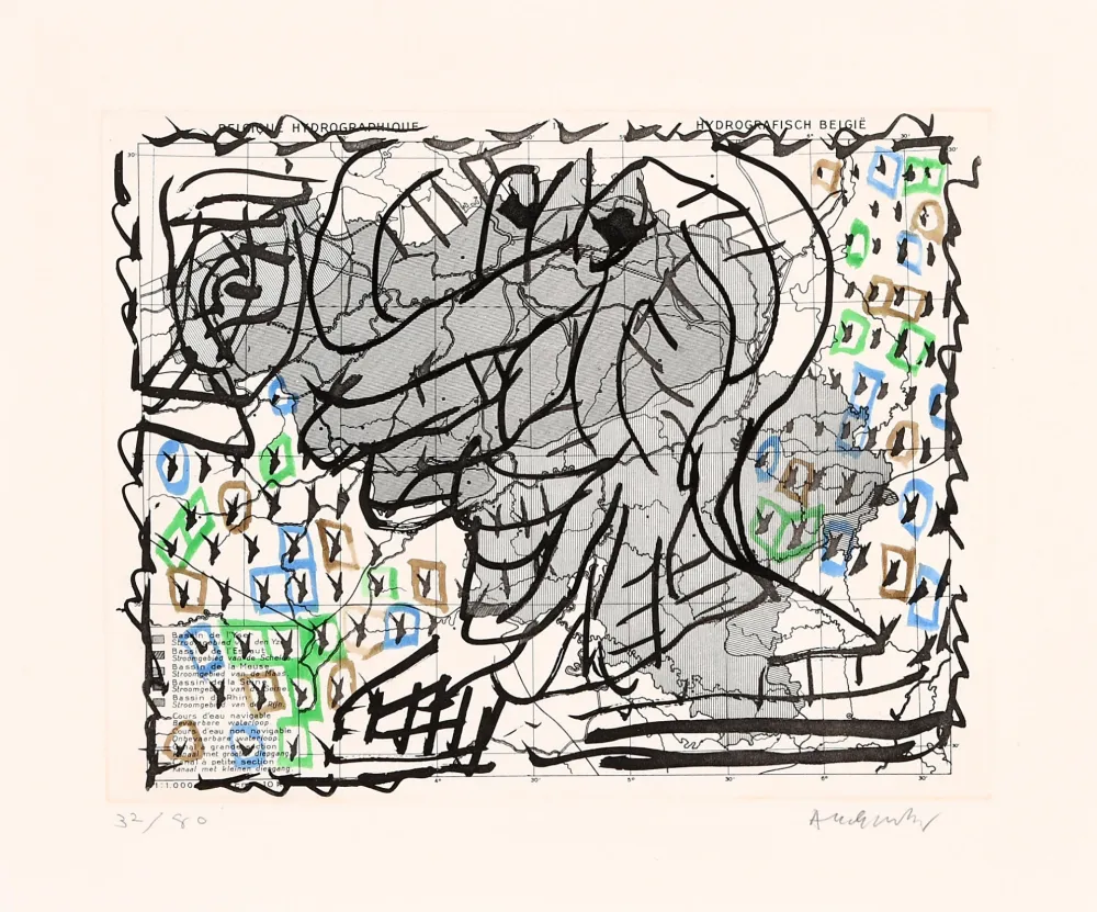 Radierung Alechinsky - Cartes muettes 03