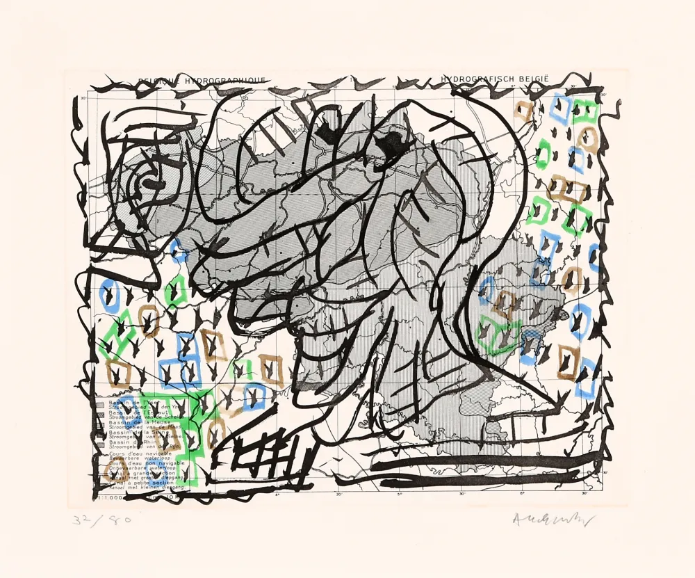 Radierung Alechinsky - Cartes muettes 03