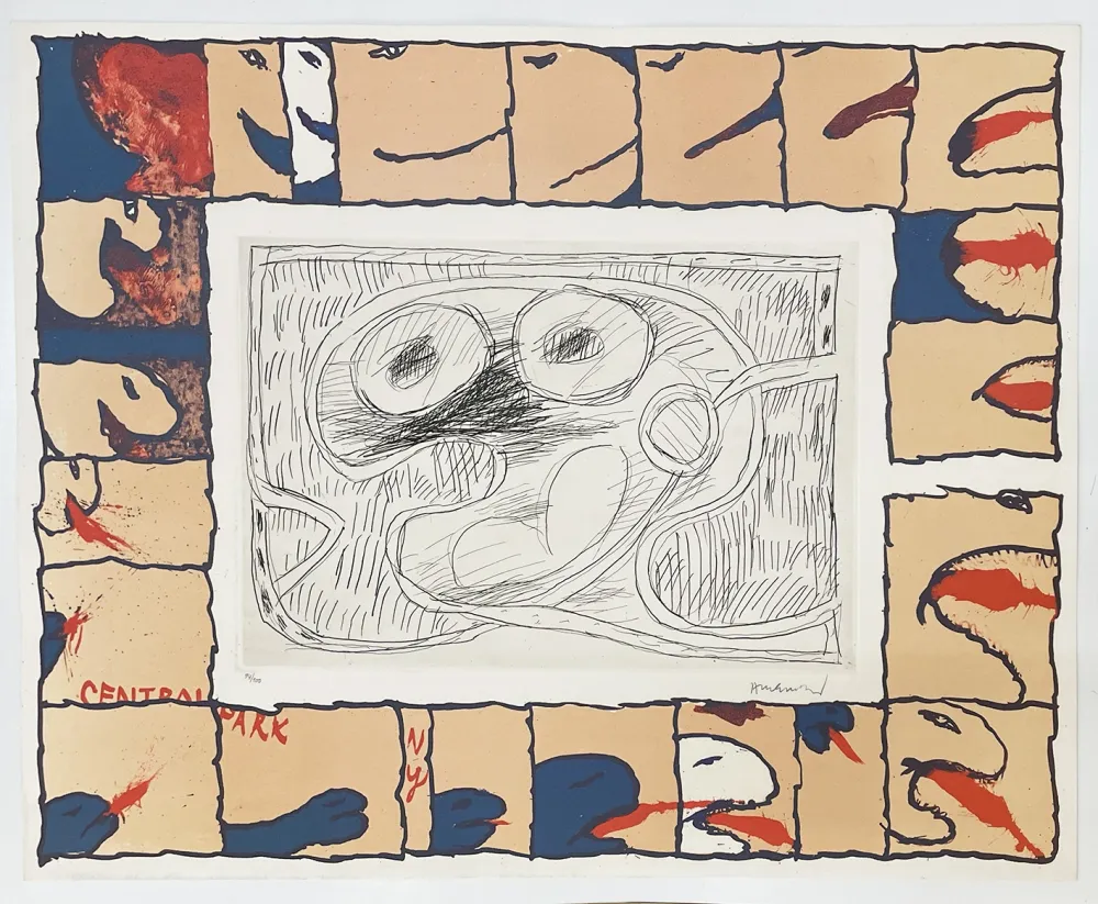 Radierung Alechinsky - Central Park