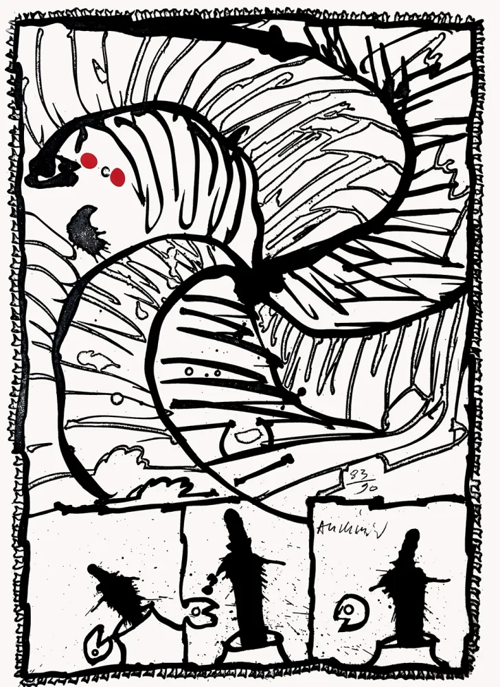 Radierung Alechinsky - Centrifuge