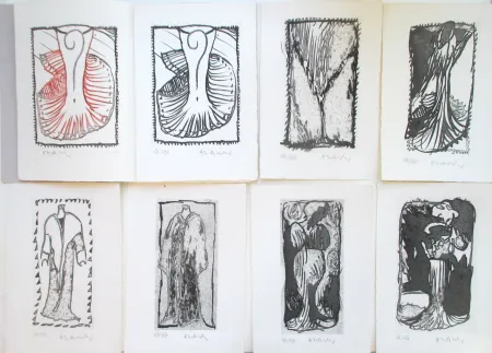 Aquatinta Alechinsky - Ces Robes qui m'evoquaient Venise. 12 numbered and handsigned aquatints