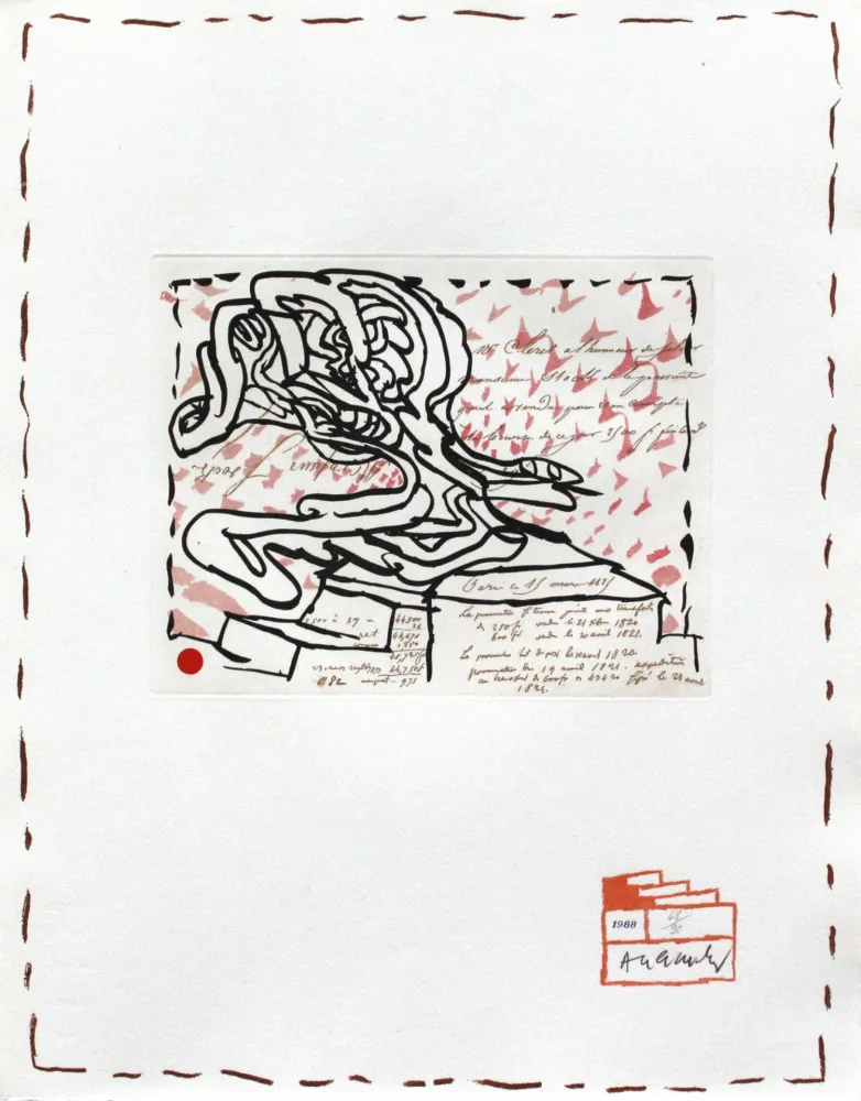 Radierung Alechinsky - Chaque Matin