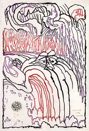 Stich Alechinsky - Chute libre