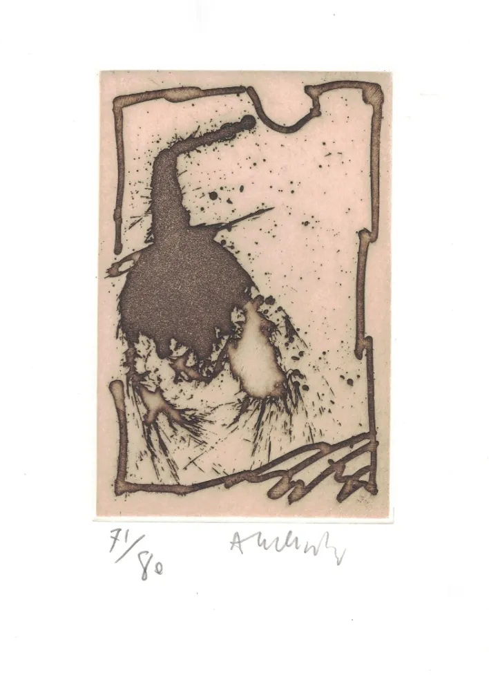 Radierung Alechinsky - '' Cobra ''