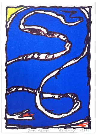 Lithographie Alechinsky - Coin jaune