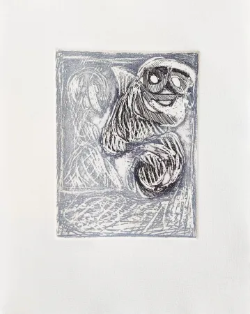 Radierung Alechinsky - Commentaire de Personnage