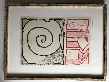 Radierung Und Aquatinta Alechinsky - Composition