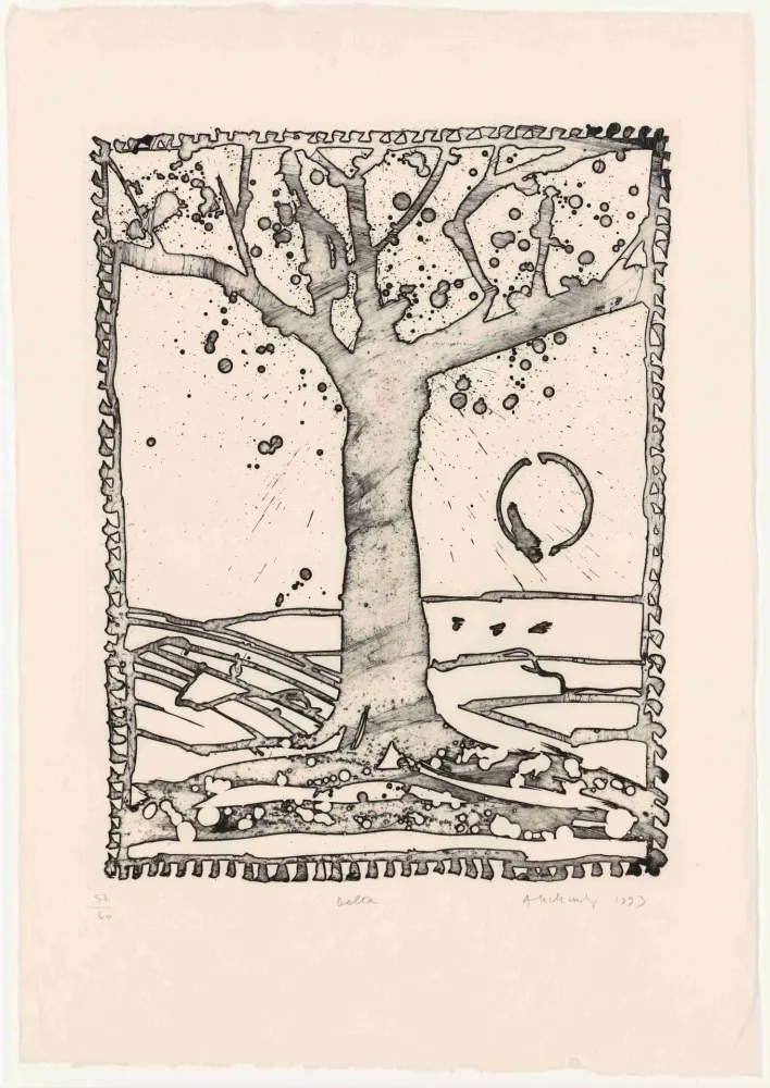 Radierung Alechinsky - Delta
