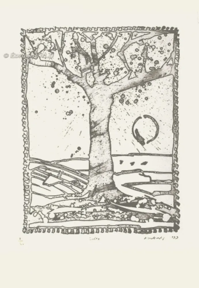 Radierung Alechinsky - Delta