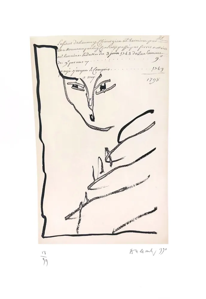 Radierung Und Aquatinta Alechinsky - Devant notaire